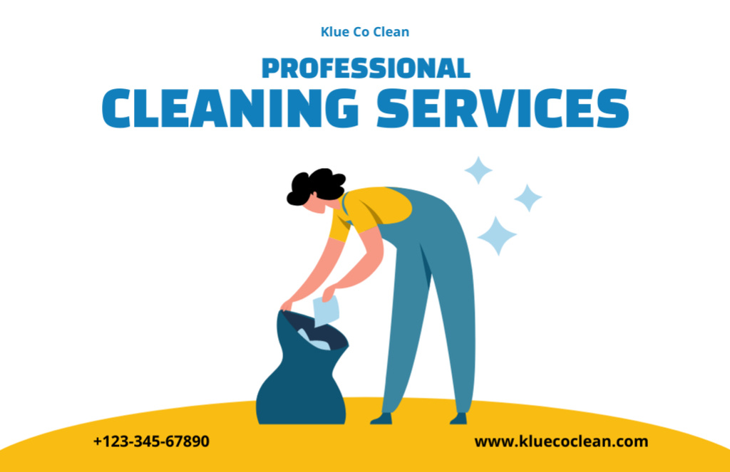Top-Quality Cleaning Assistance Offer Flyer 5.5x8.5in Horizontal Design Template
