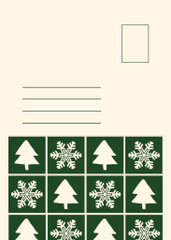 Delightful Christmas Congrats with Winter Pattern In Green