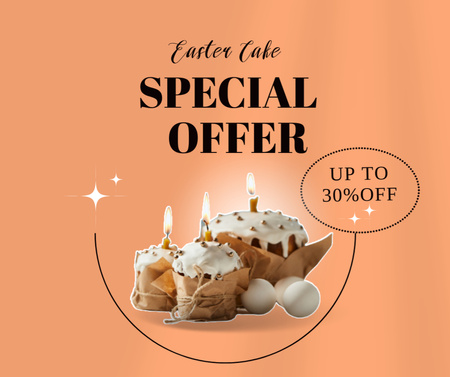 Template di design Special Offer for Easter Cakes Facebook