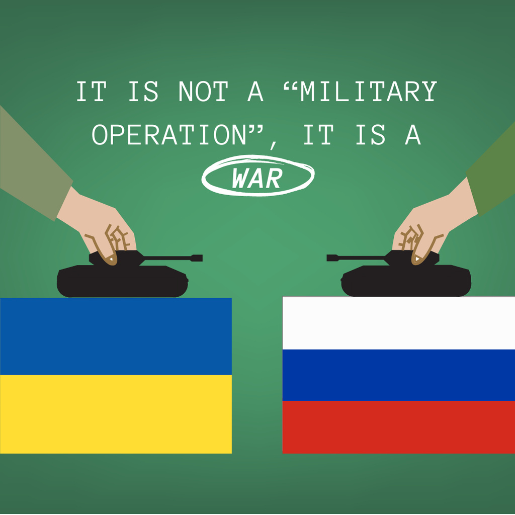 It is War in Ukraine Instagram – шаблон для дизайну
