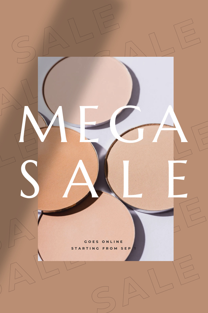 Beauty Sale with cosmetics Pinterest Design Template