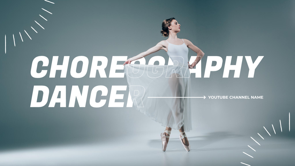 Choreography and Dance Classes Announcement Youtube Thumbnail Design Template