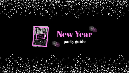 Platilla de diseño New Year Party Animals' Guide Black Youtube