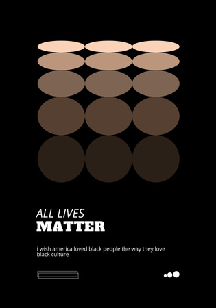Protest against Racism with Diverse Types of Skin Poster 28x40in Design Template
