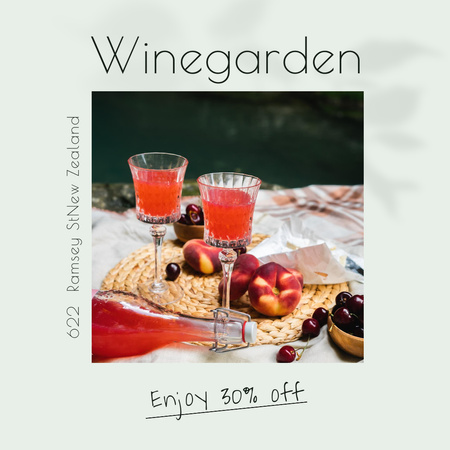 Wine Tasting Announcement Instagram Design Template