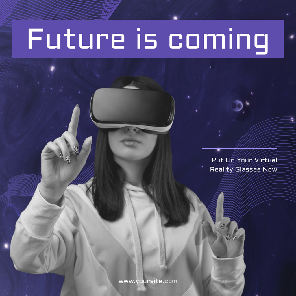 Future Is Coming with New Technologies Instagram tervezősablon