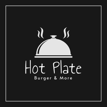 Modèle de visuel Restaurant Ad with Hot Dish - Logo