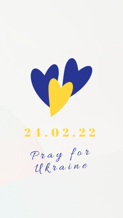 Hearts for Ukraine Instagram Story Design Template