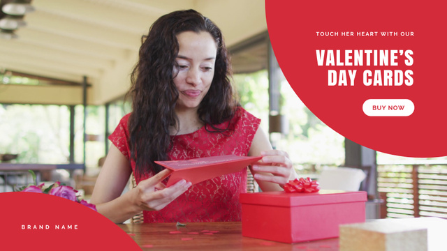 Lovely Greeting For Saint Valentine`s Day Full HD video Modelo de Design