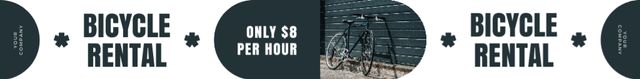 Designvorlage Cheap Bikes Rental für Leaderboard