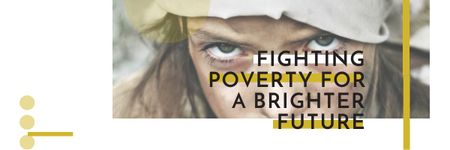 Template di design Citation about Fighting poverty for a brighter future Email header