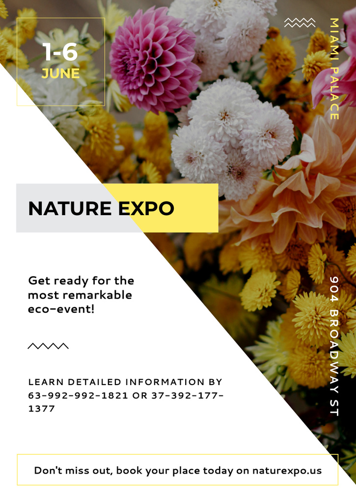 Plantilla de diseño de Nature Exposition Event Announcement Poster A3 