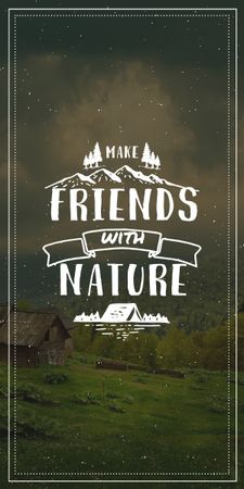 Nature Quote Scenic Mountain View Graphic Design Template