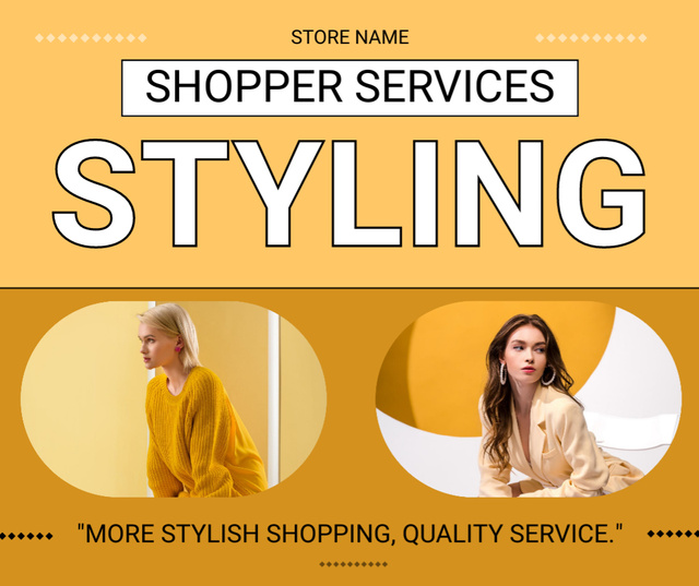 Modèle de visuel Styling and Shopper Services - Facebook