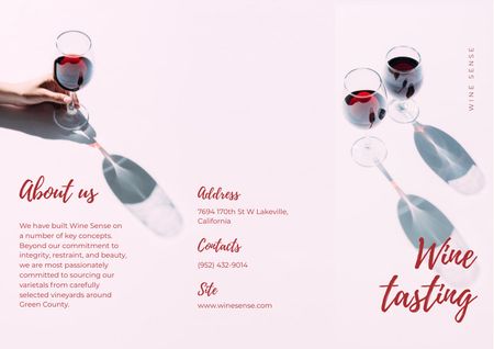 Platilla de diseño Wine Tasting Announcement Brochure