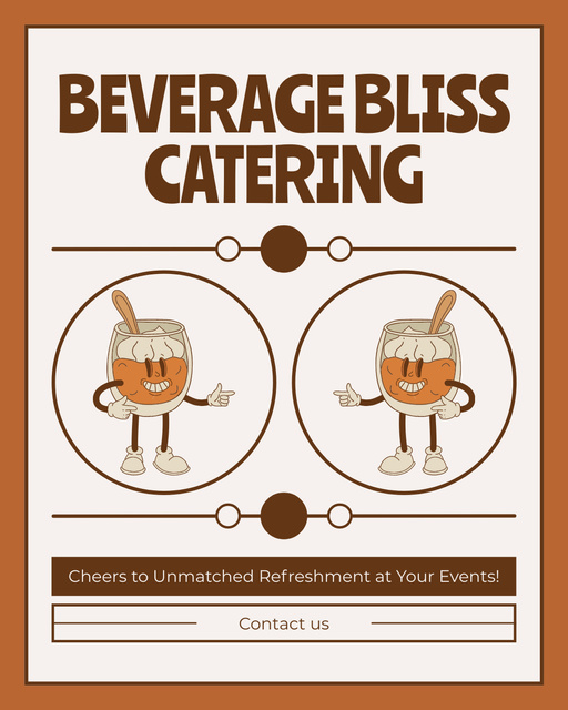 Designvorlage Beverage Bliss Catering Offer für Instagram Post Vertical