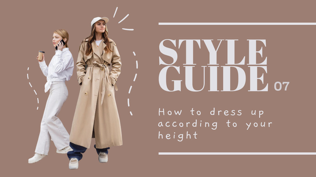 Style Guide With Womans Youtube Thumbnail Tasarım Şablonu