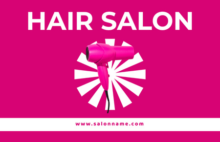 Hair Salon Loyalty Program on Purple Business Card 85x55mm – шаблон для дизайна