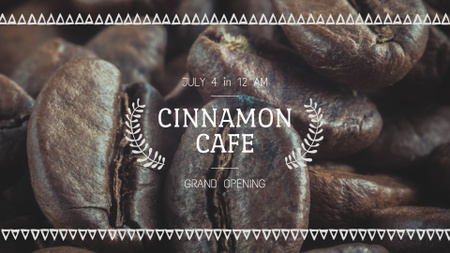 Designvorlage Coffee Shop Invitation Roasted Beans für FB event cover