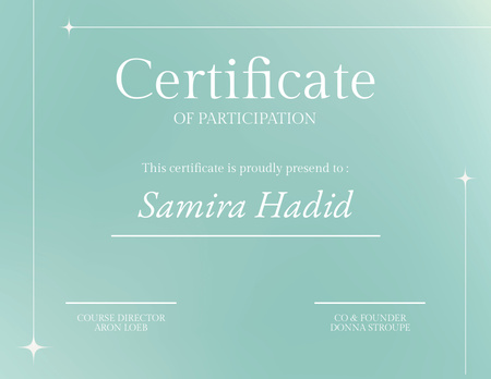 Ontwerpsjabloon van Certificate van Impressive Recognition for Participation Achievement