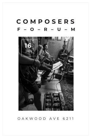 Ontwerpsjabloon van Tumblr van Composers Forum with Musicians on Stage