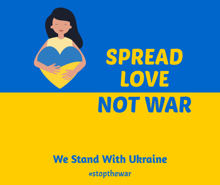 Spread Love Not War Facebook tervezősablon