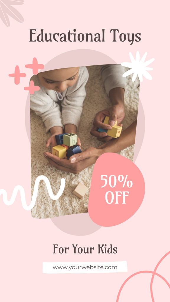 Offer Discounts on Educational Toys Instagram Story – шаблон для дизайна