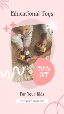 Offer Discounts on Educational Toys Instagram Story Design Template