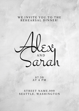 Save the Date of Rehearsal Dinner Invitation Design Template