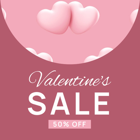 Valentine's Day Sale Announcement Instagram Design Template