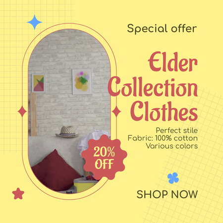 Platilla de diseño Fashion Collection For Senior Woman Sale Offer Animated Post