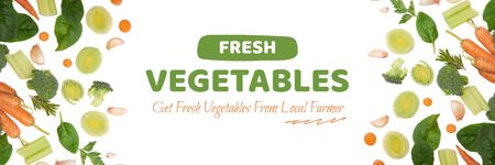 Plantilla de diseño de Oferta de Verduras Frescas Email header 