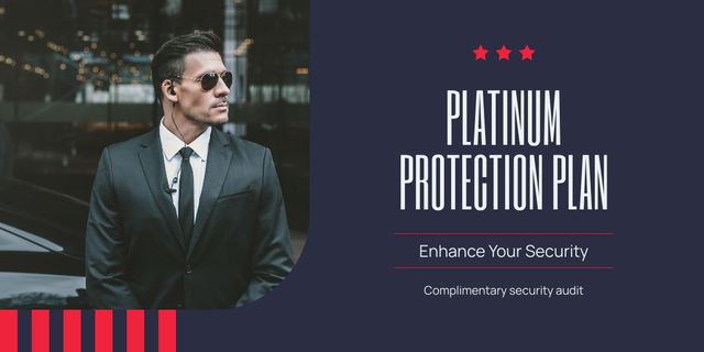 Ontwerpsjabloon van Image van Platinum Protection Plan with Professional Bodyguards