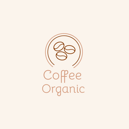Aromatic Organic Coffee Logo Modelo de Design