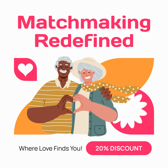 Modèle de visuel Discount on Matchmaking Services and Consultations - Instagram AD