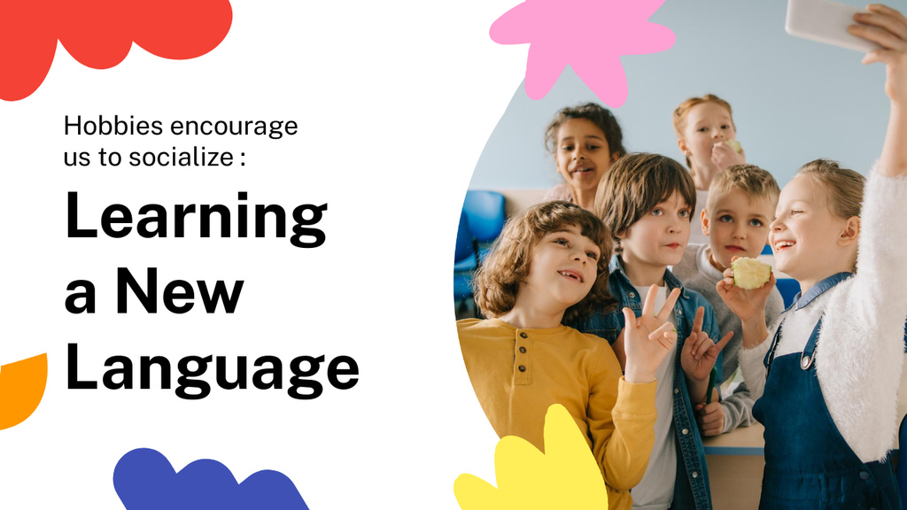 Learning A New Language Youtube Thumbnail Design Template