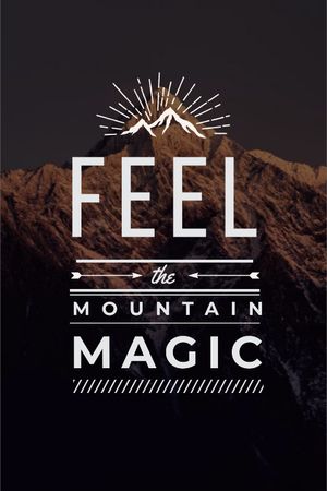 Designvorlage Nature inspiration with scenic Mountain peak für Tumblr