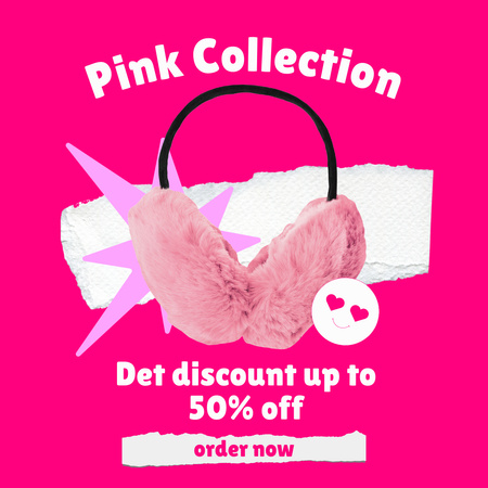 Sale of Pink Collection of Accessories Instagram Design Template