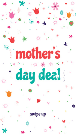 Mother's Day Sale Offer on Bright Pattern Instagram Story Design Template