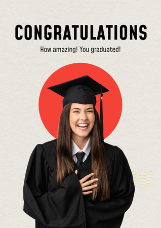 Platilla de diseño Greeting for Graduator Poster