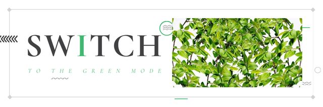 Szablon projektu Switch to the green mode Email header