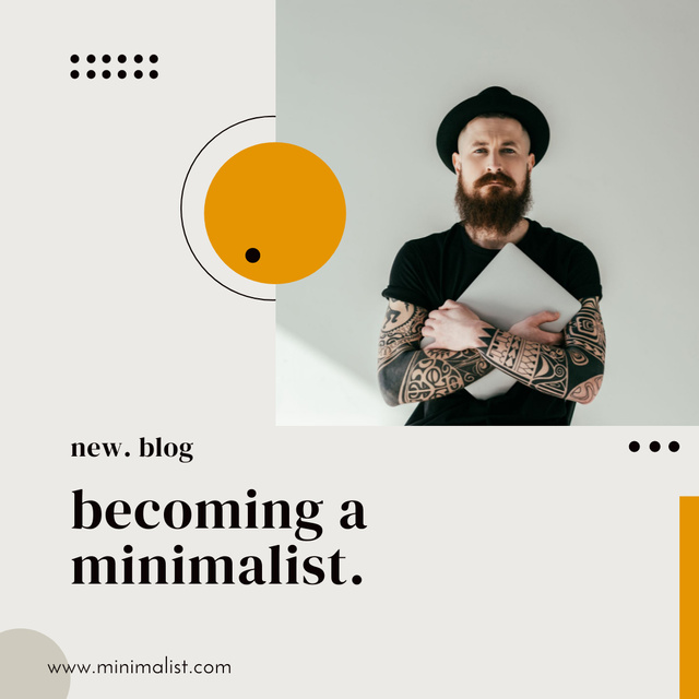 New Blog Proposal with Stylish Young Man Instagram Design Template
