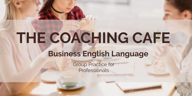 Language Practice in Cafe Image tervezősablon