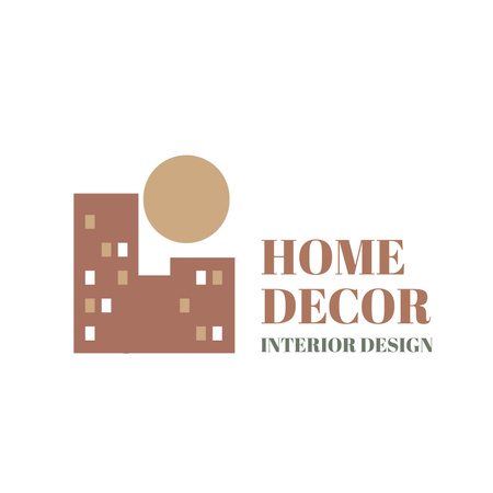 Služby studia domácího interiérového designu Animated Logo Šablona návrhu