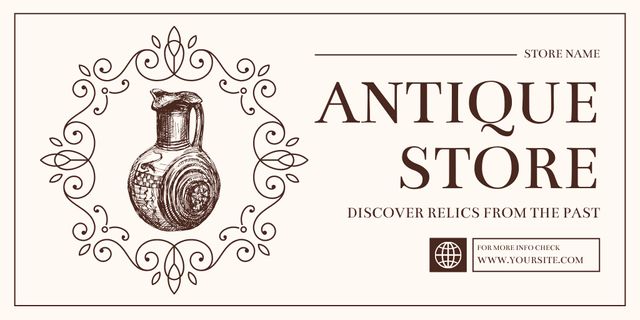 Ornamental Jug In Antique Store Promotion Twitter – шаблон для дизайна