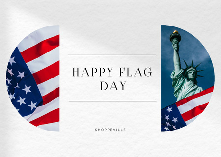 Plantilla de diseño de USA National Flag Day Celebration Postcard 