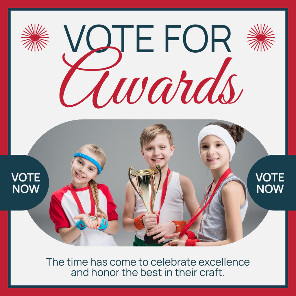 Plantilla de diseño de Vote for Children of Athletes Awards Instagram 