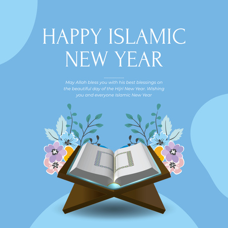 Happy Islamic New Year Greeting Instagram Design Template