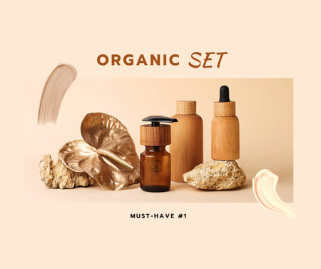 Platilla de diseño Organic Cosmetics Kit Offer Facebook