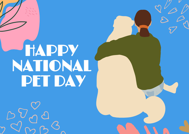 Happy National Pet Day Cardデザインテンプレート
